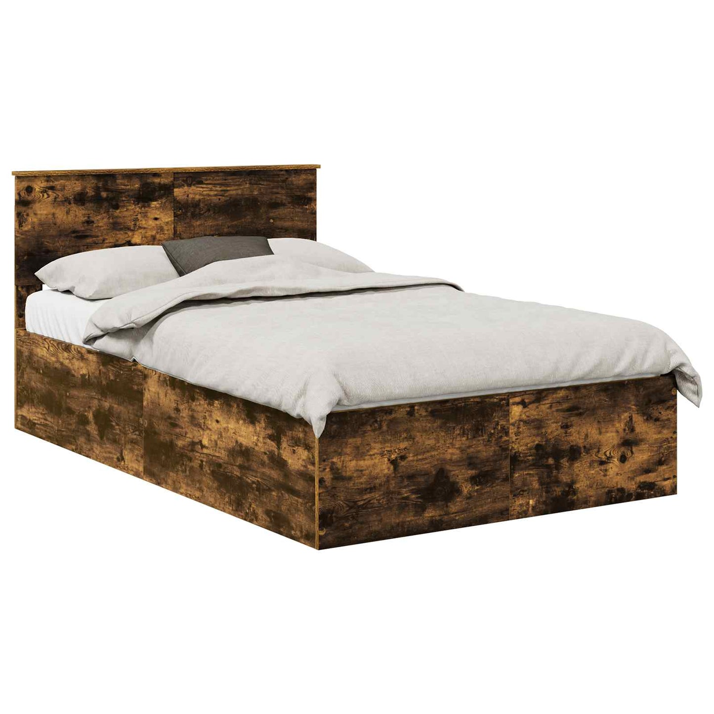 Struttura del letto Rovere fumé 135 x 190 cm Legno multistrato | homemem39