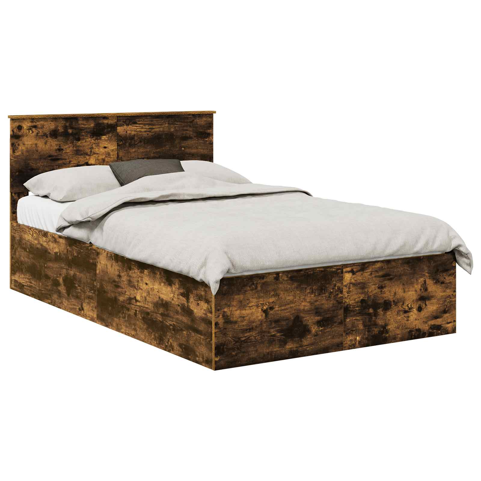 Struttura del letto Rovere fumé 135 x 190 cm Legno multistrato | homemem39