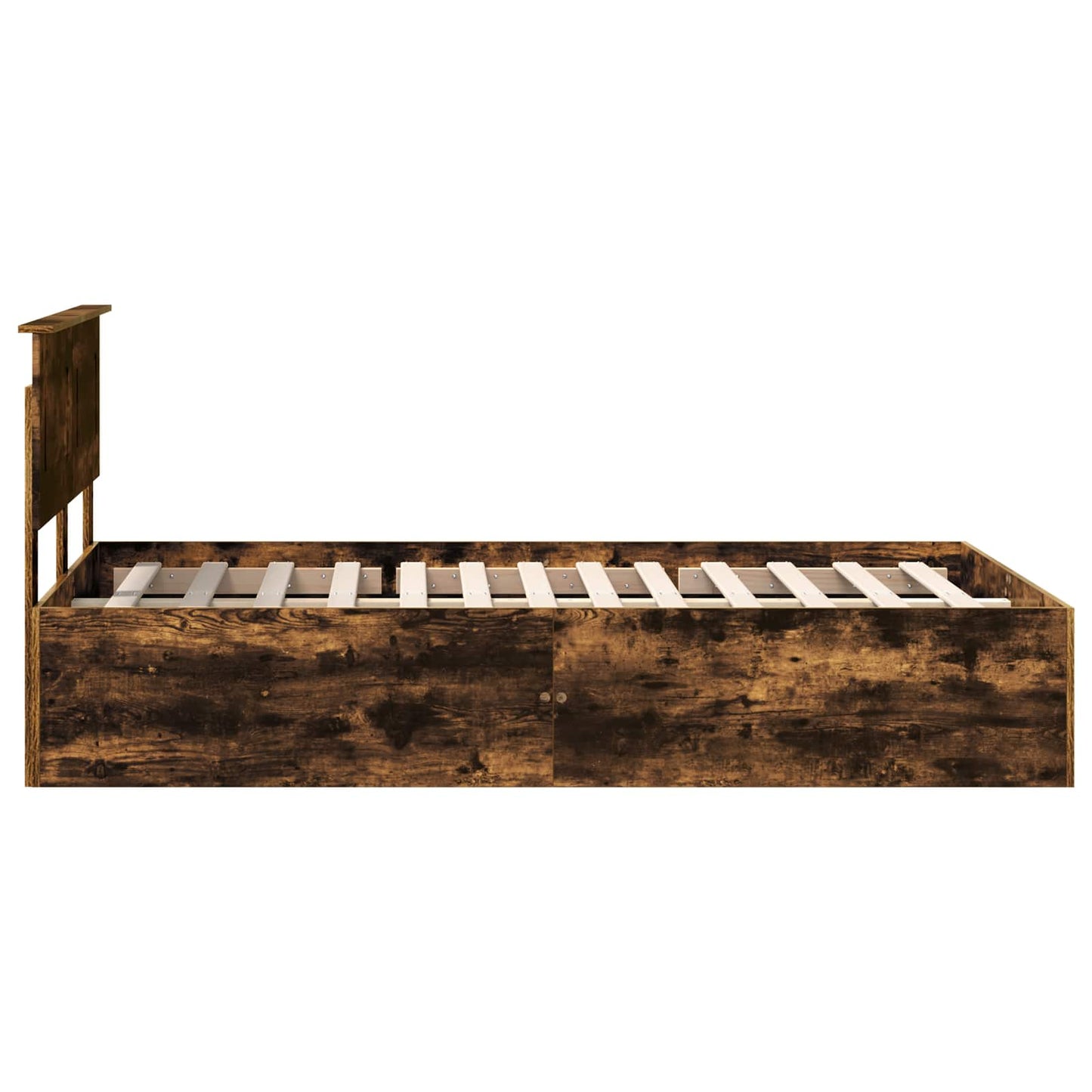 Struttura del letto Rovere fumé 135 x 190 cm Legno multistrato | homemem39