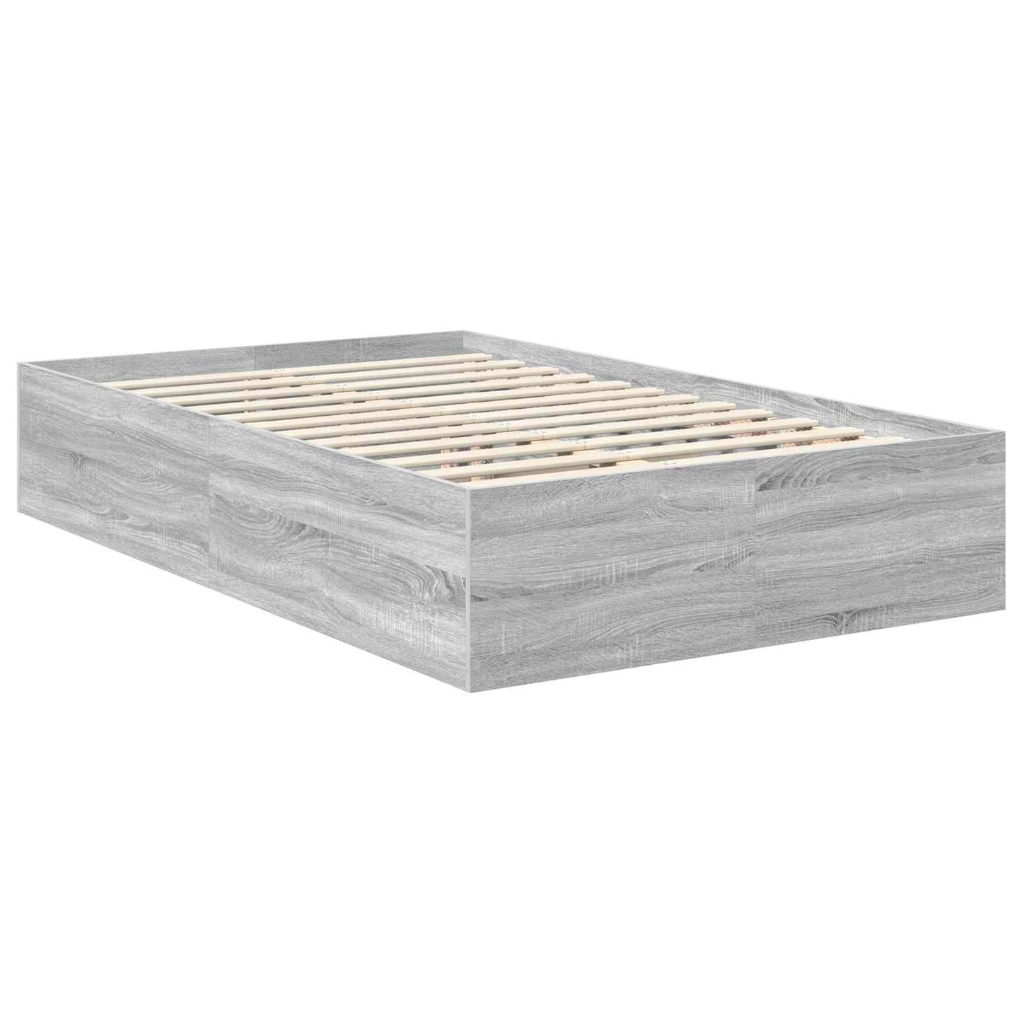 Struttura del letto con testiera Grigio Sonoma 135 x 190 cm | homemem39