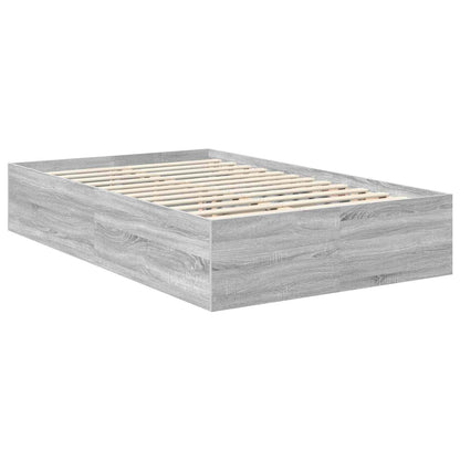 Struttura del letto con testiera Grigio Sonoma 135 x 190 cm | homemem39