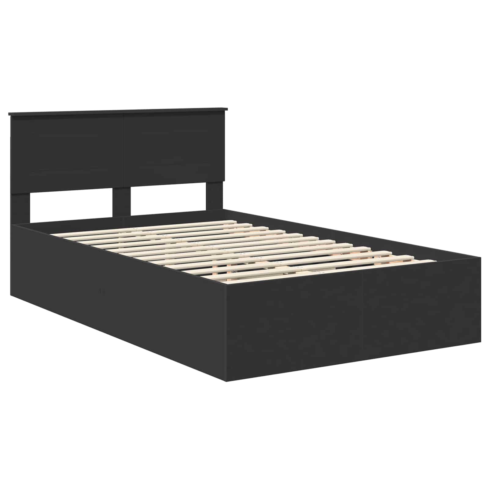 Struttura del letto Nero 120 x 190 cm Legno multistrato | homemem39