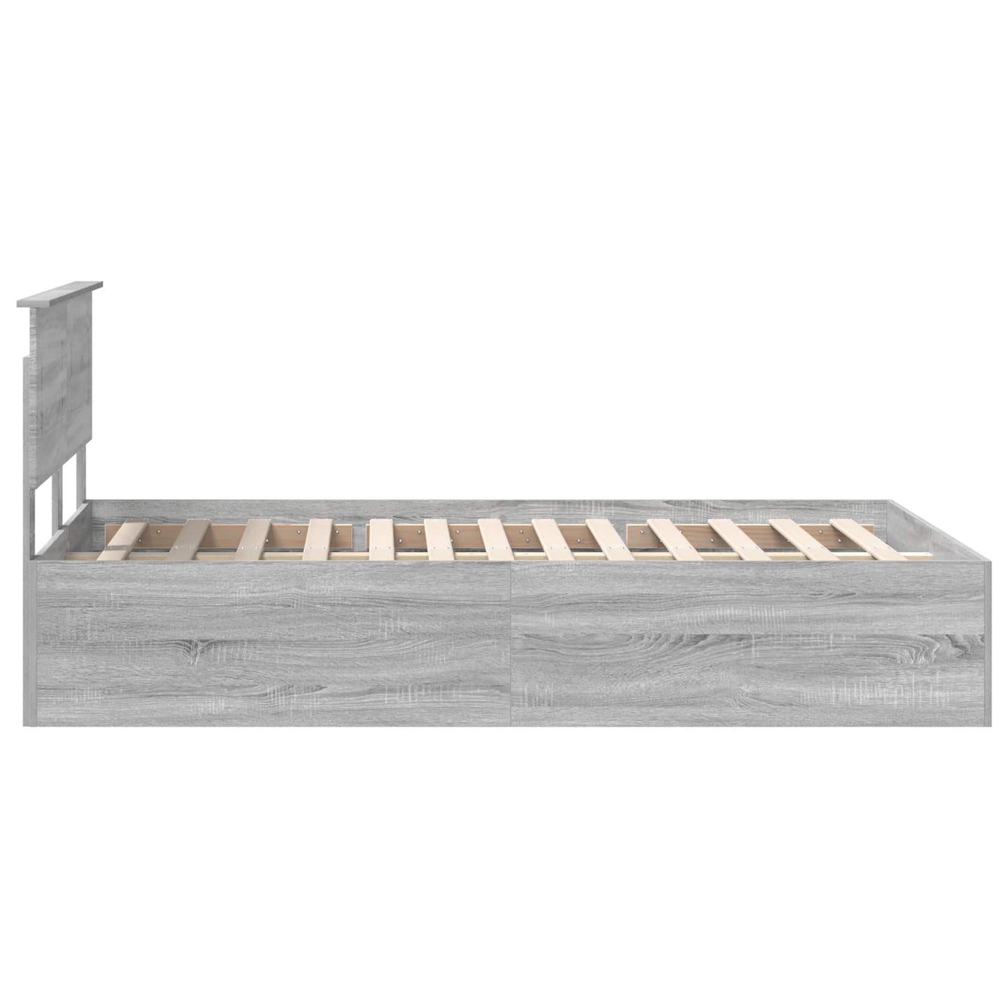 Struttura del letto con testiera Grigio Sonoma 120 x 190 cm