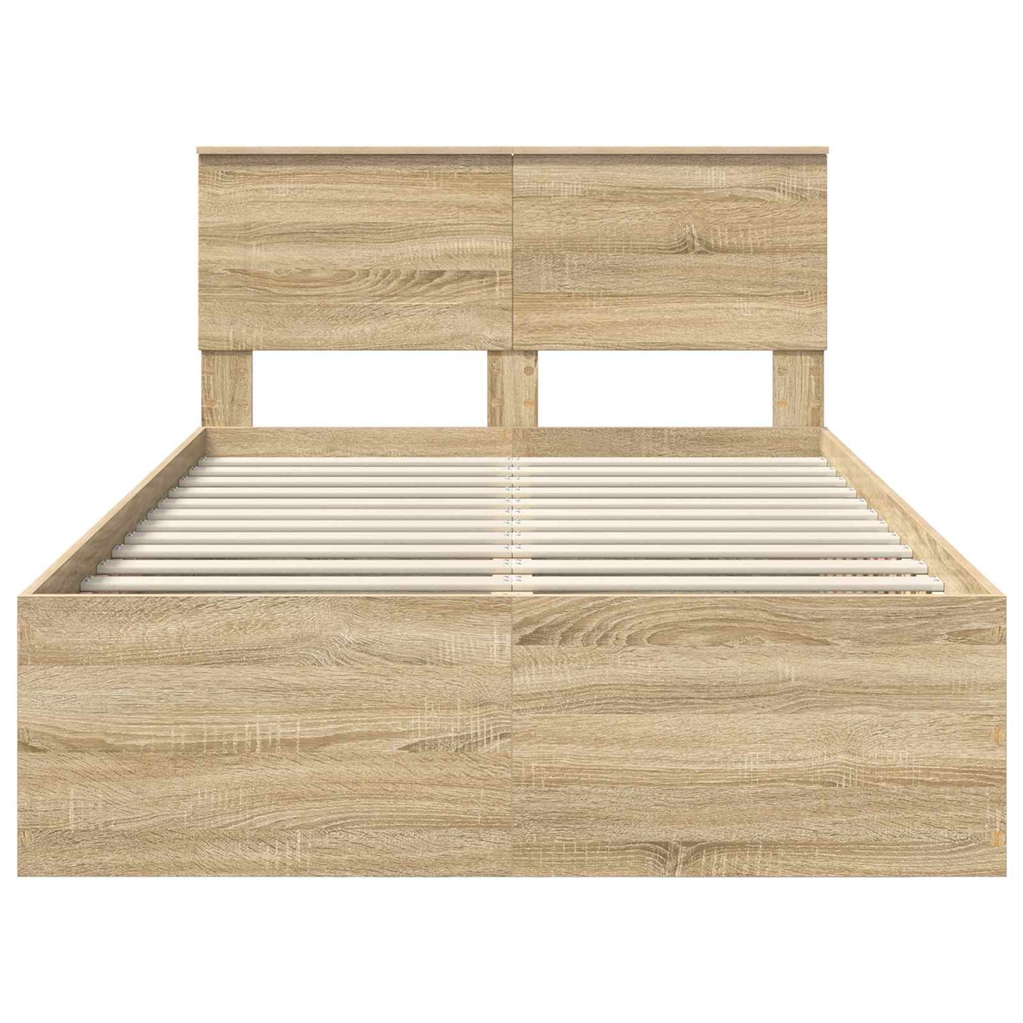 Struttura del letto con testiera Rovere Sonoma 120 x 200 cm