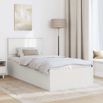 Struttura del letto Bianco 100 x 200 cm Legno multistrato
