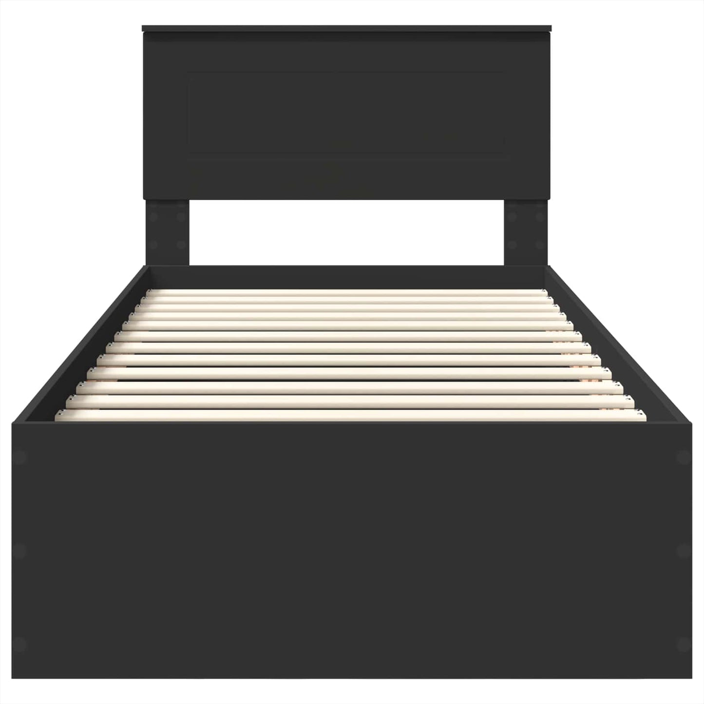 Struttura del letto Nero 120 x 200 cm Legno multistrato