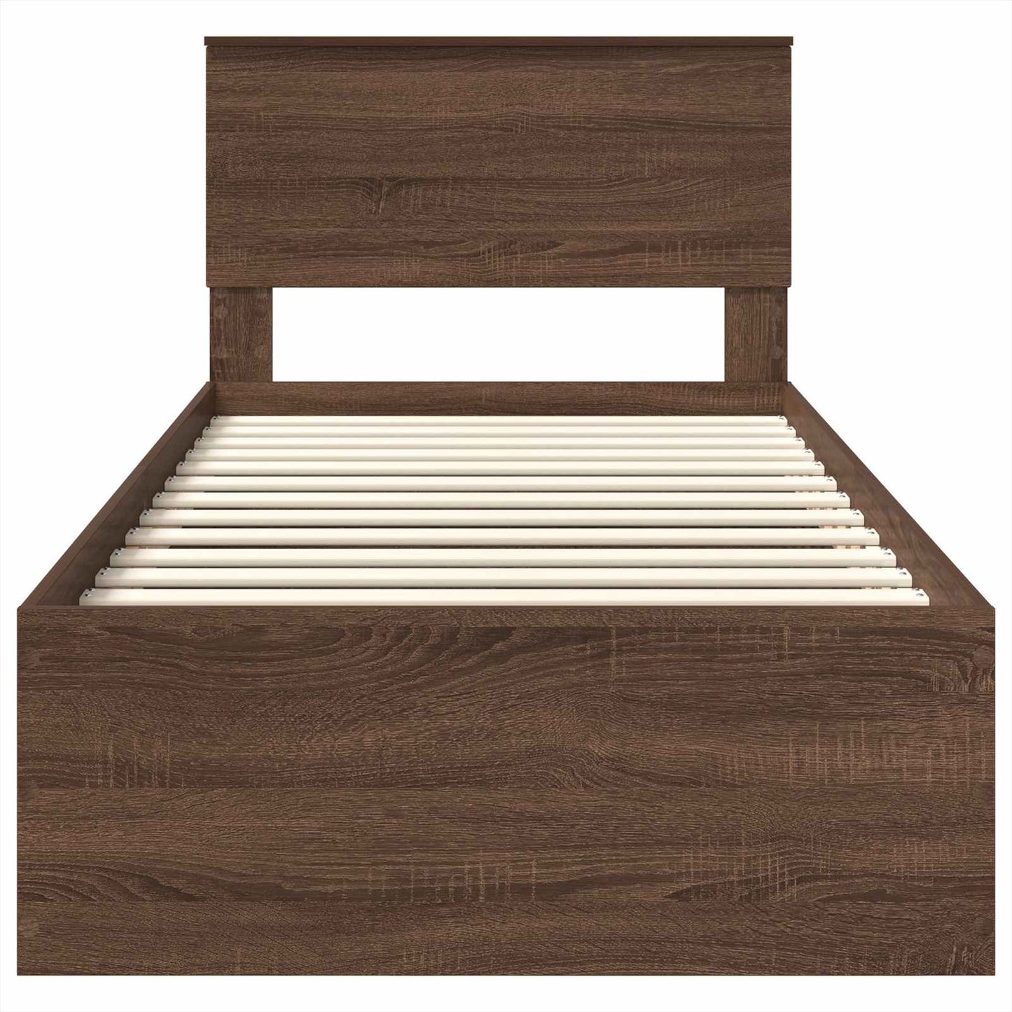 Struttura del letto con testiera Rovere Marrone 120 x 200 cm