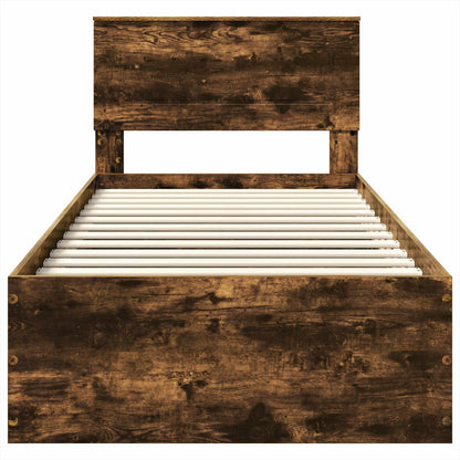 Struttura del letto Rovere fumé 90 x 190 cm Legno multistrato