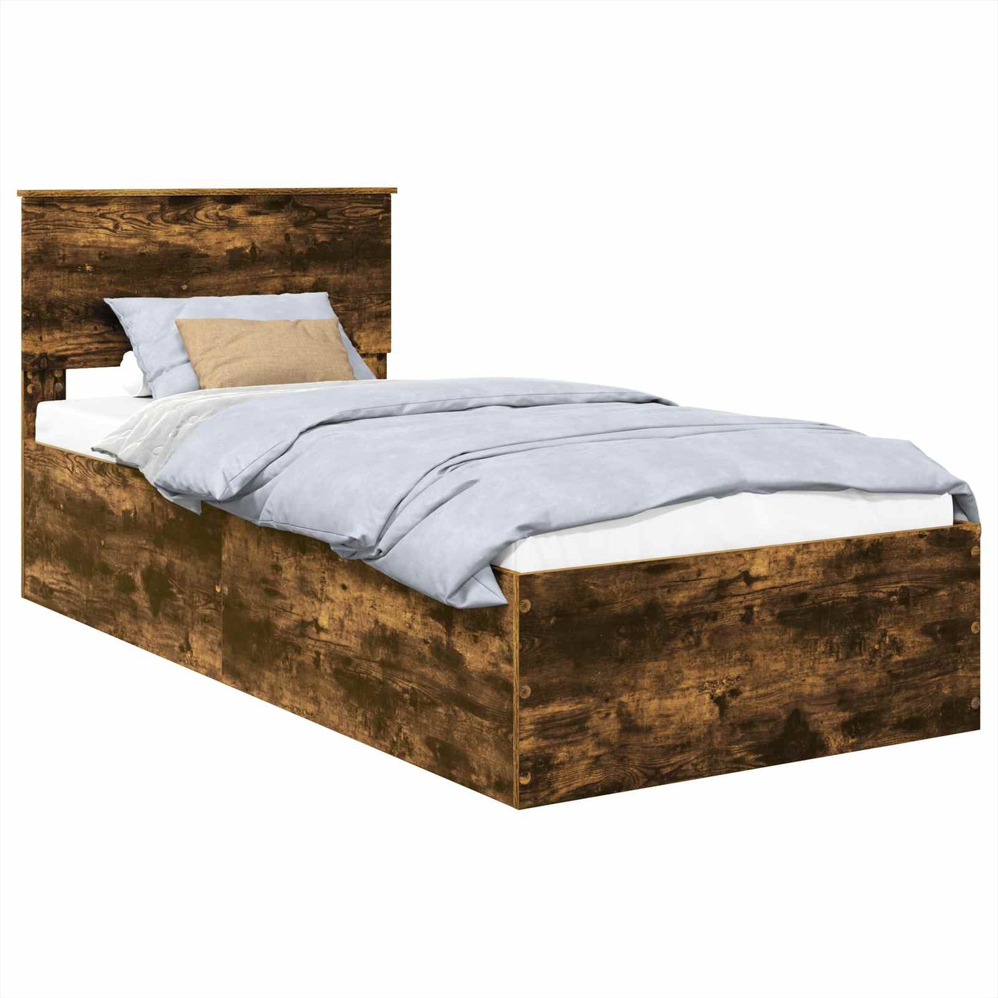 Struttura del letto Rovere fumé 90 x 200 cm Legno multistrato | homemem39