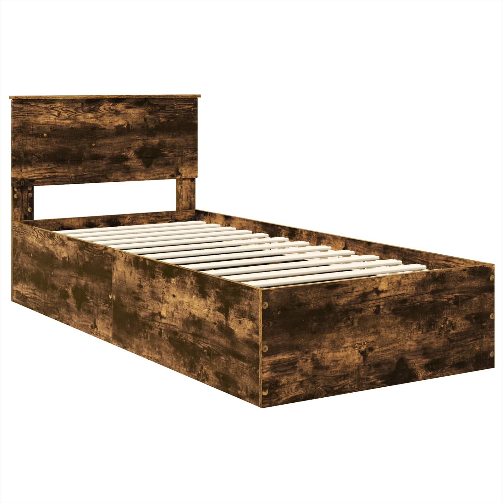 Struttura del letto Rovere fumé 90 x 200 cm Legno multistrato | homemem39