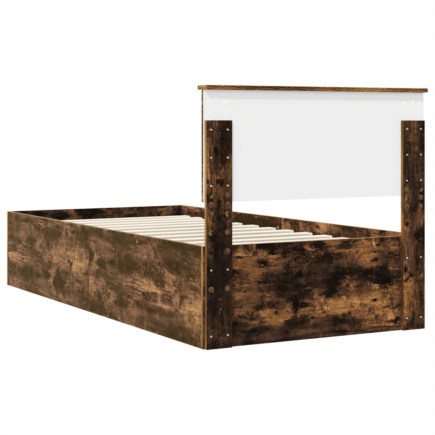 Struttura del letto Rovere fumé 90 x 200 cm Legno multistrato | homemem39