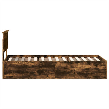 Struttura del letto Rovere fumé 90 x 200 cm Legno multistrato | homemem39