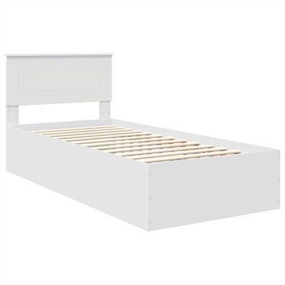 Struttura del letto Bianco 75 x 190 cm Legno multistrato