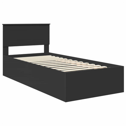 Struttura del letto Nero 75 x 190 cm Legno multistrato
