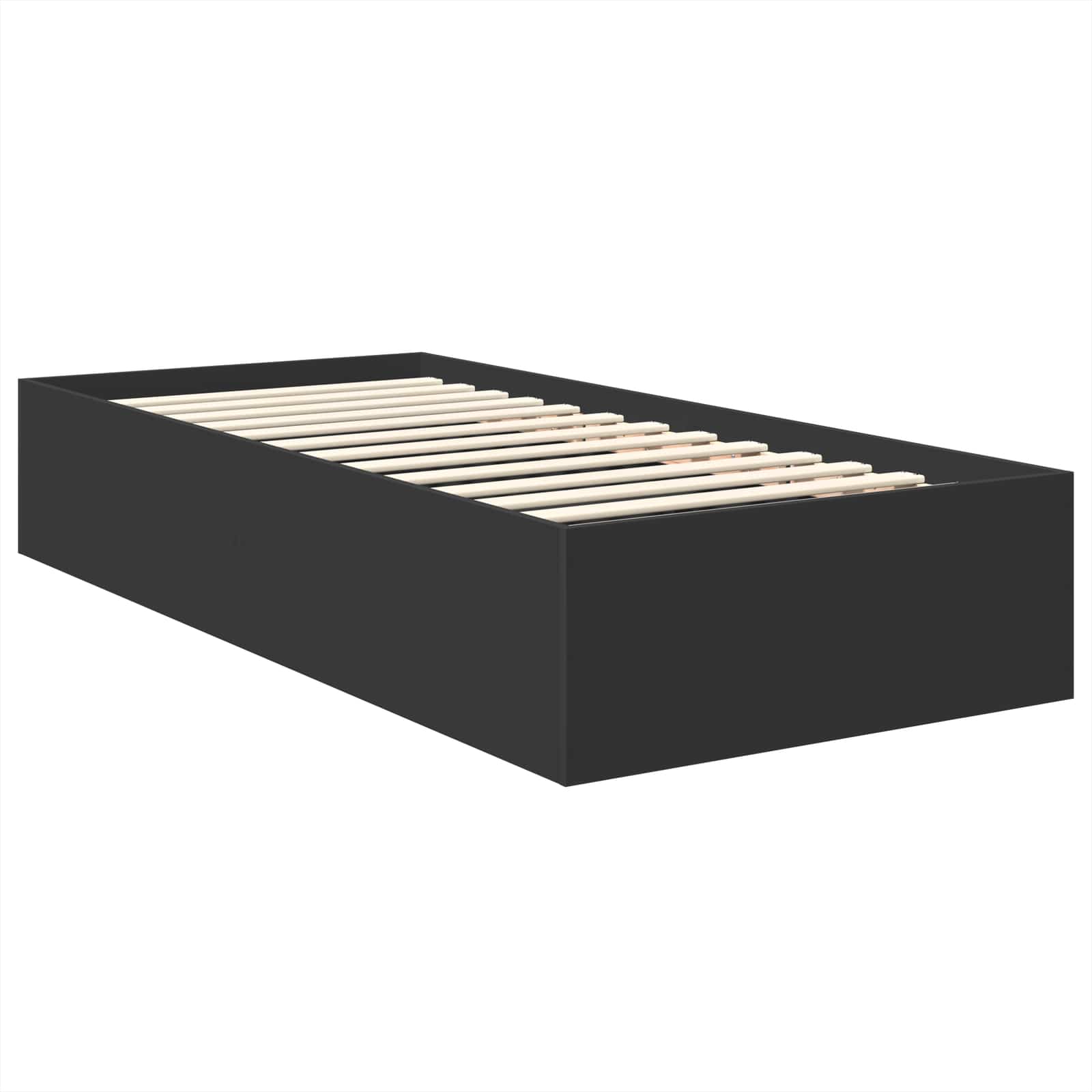 Struttura del letto Nero 75 x 190 cm Legno multistrato | homemem39