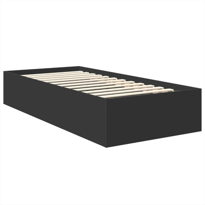 Struttura del letto Nero 75 x 190 cm Legno multistrato | homemem39
