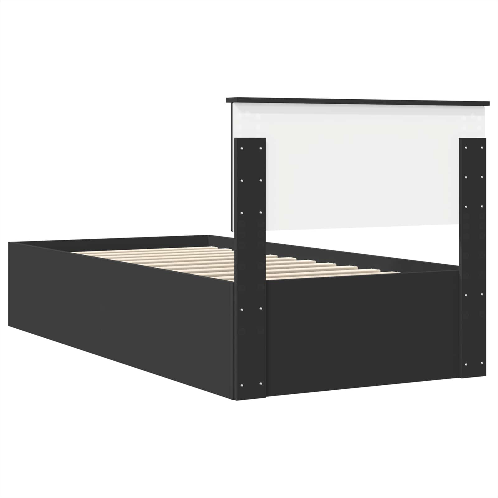 Struttura del letto Nero 75 x 190 cm Legno multistrato | homemem39