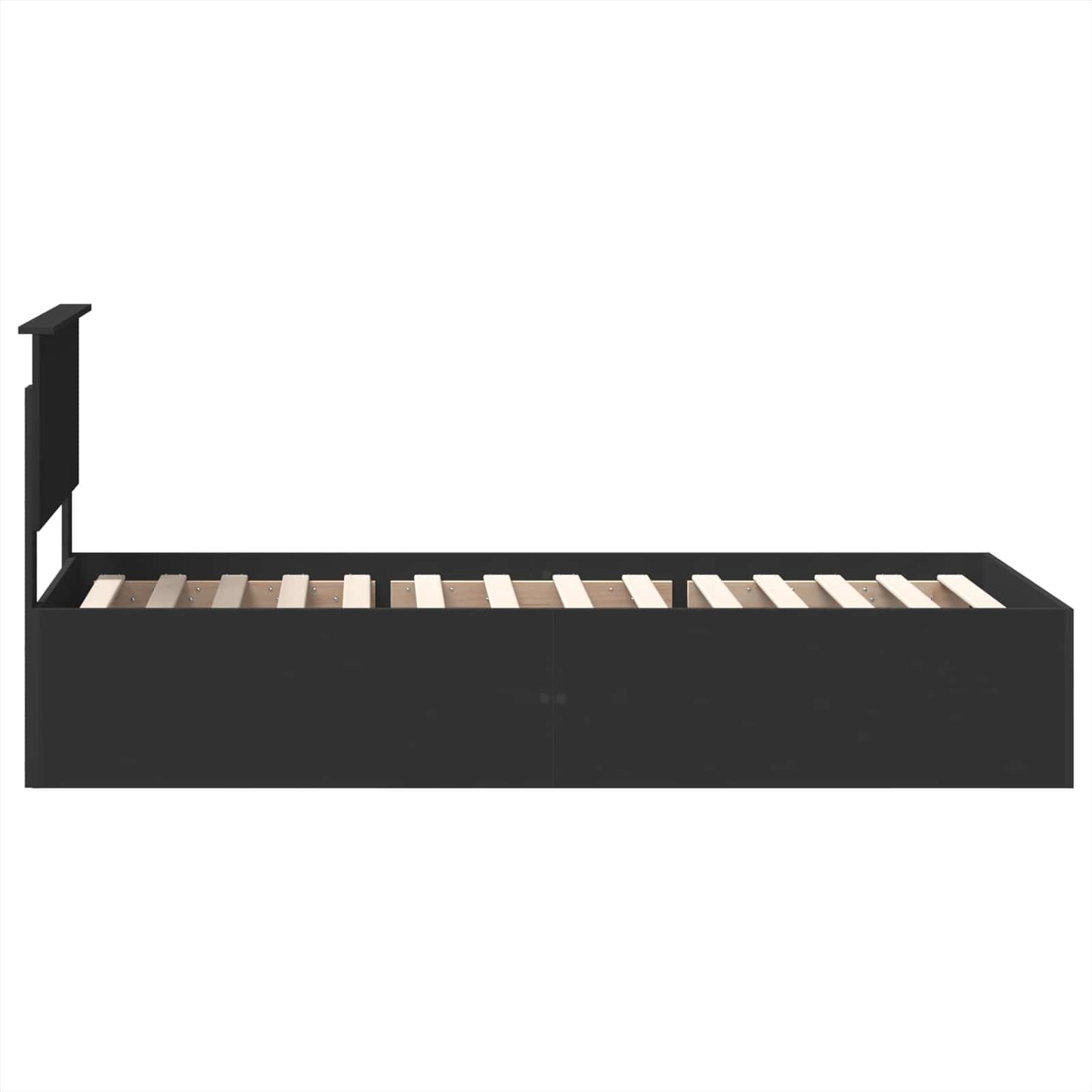 Struttura del letto Nero 75 x 190 cm Legno multistrato | homemem39