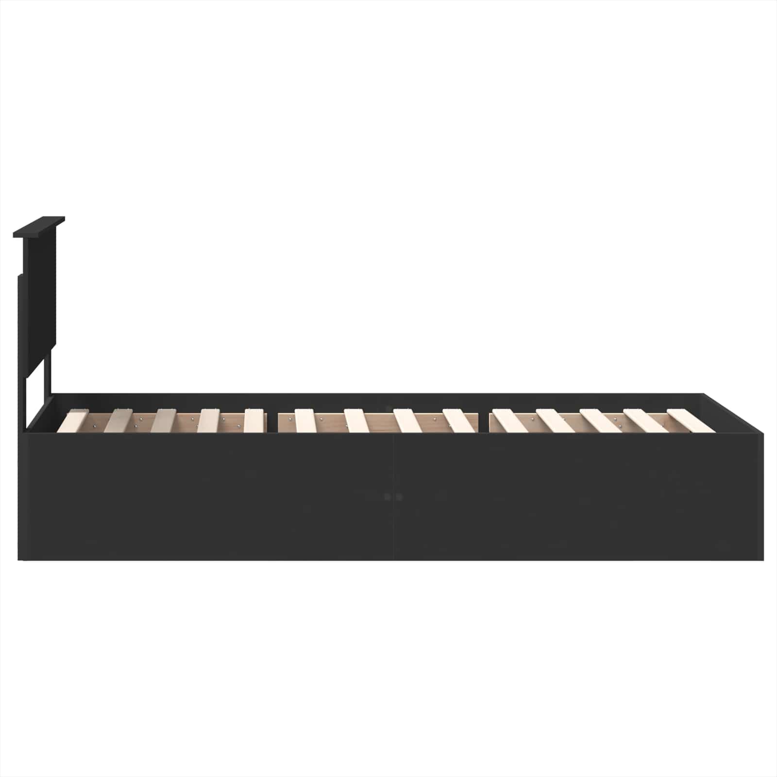 Struttura del letto Nero 75 x 190 cm Legno multistrato | homemem39