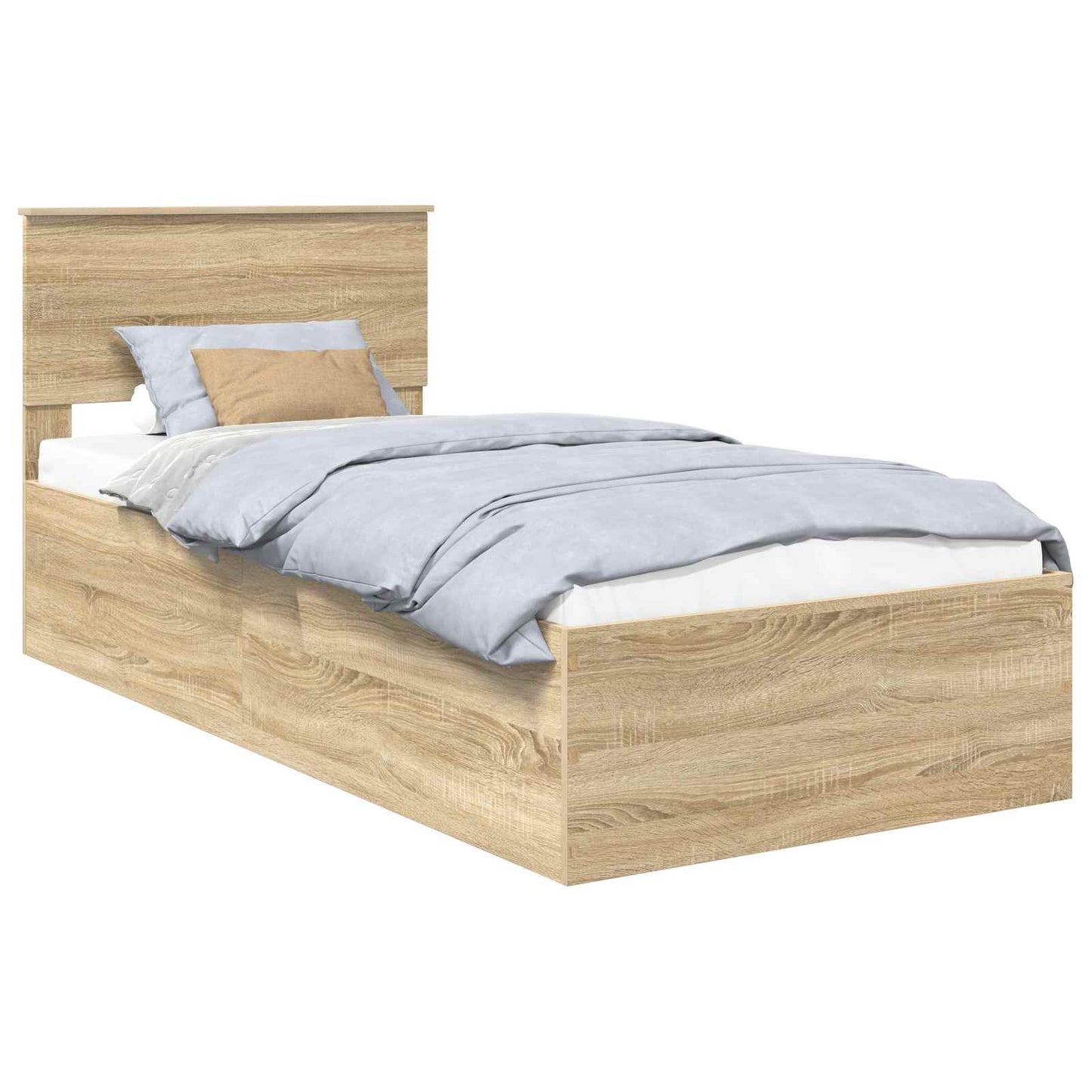 Struttura del letto Rovere Sonoma 75 x 190 cm Legno multistrato | homemem39