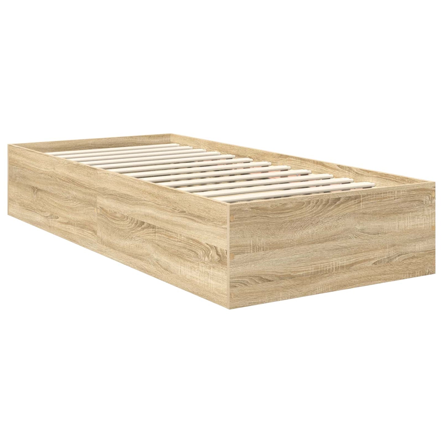 Struttura del letto Rovere Sonoma 75 x 190 cm Legno multistrato | homemem39