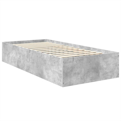 Struttura del letto con testiera Grigio cemento 75 x 190 cm | homemem39