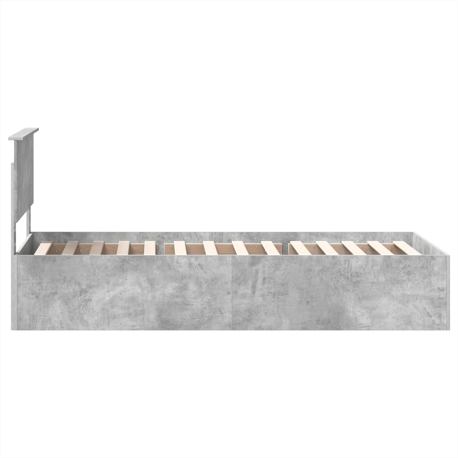 Struttura del letto con testiera Grigio cemento 75 x 190 cm | homemem39