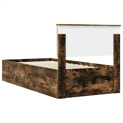 Struttura del letto Rovere fumé 75 x 190 cm Legno multistrato