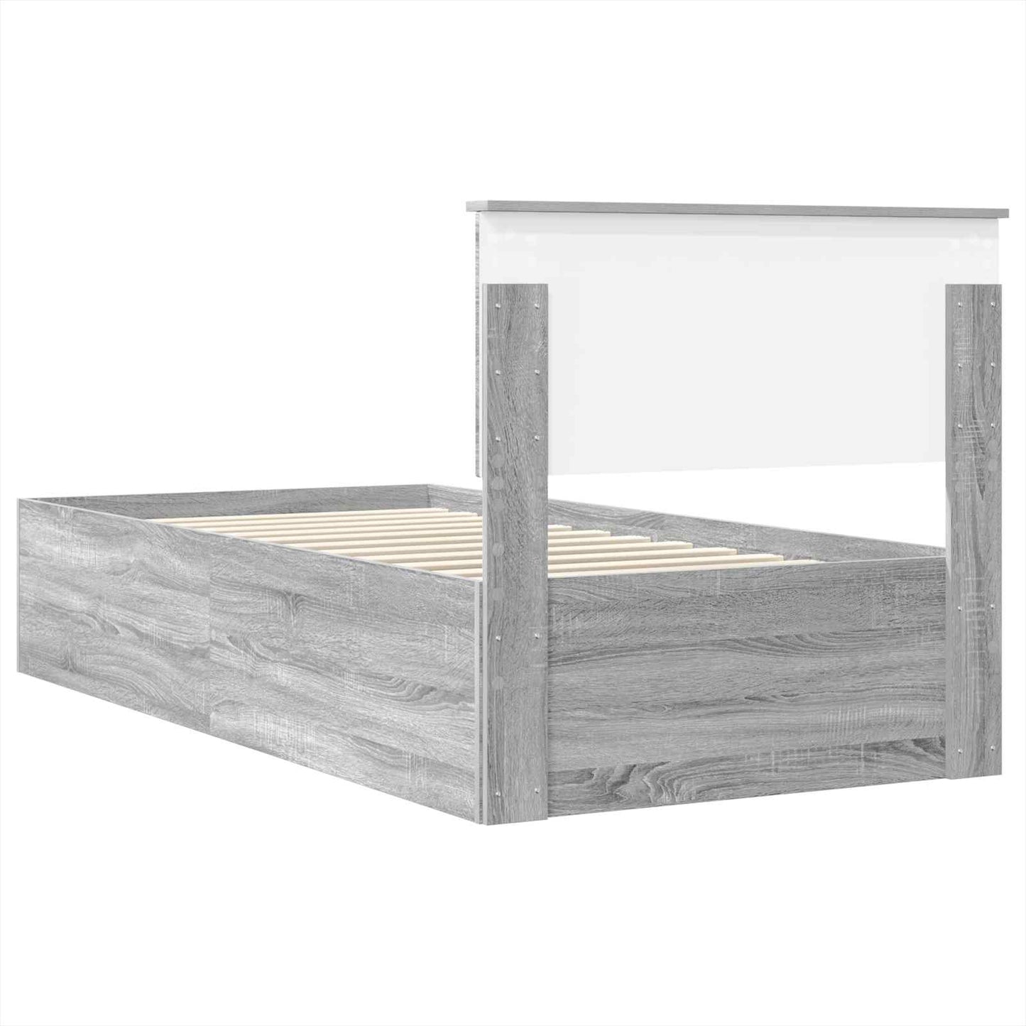 Struttura del letto Grigio Sonoma 75 x 190 cm Legno multistrato | homemem39