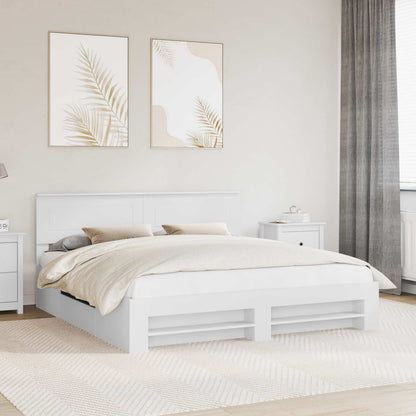 Struttura del letto Bianco 200 x 200 cm Legno multistrato