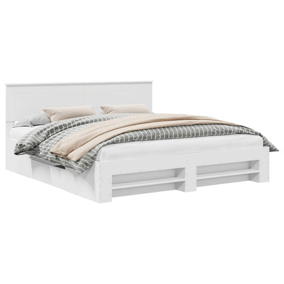 Struttura del letto Bianco 200 x 200 cm Legno multistrato