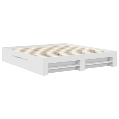 Struttura del letto Bianco 200 x 200 cm Legno multistrato