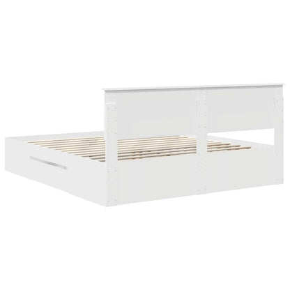 Struttura del letto Bianco 200 x 200 cm Legno multistrato