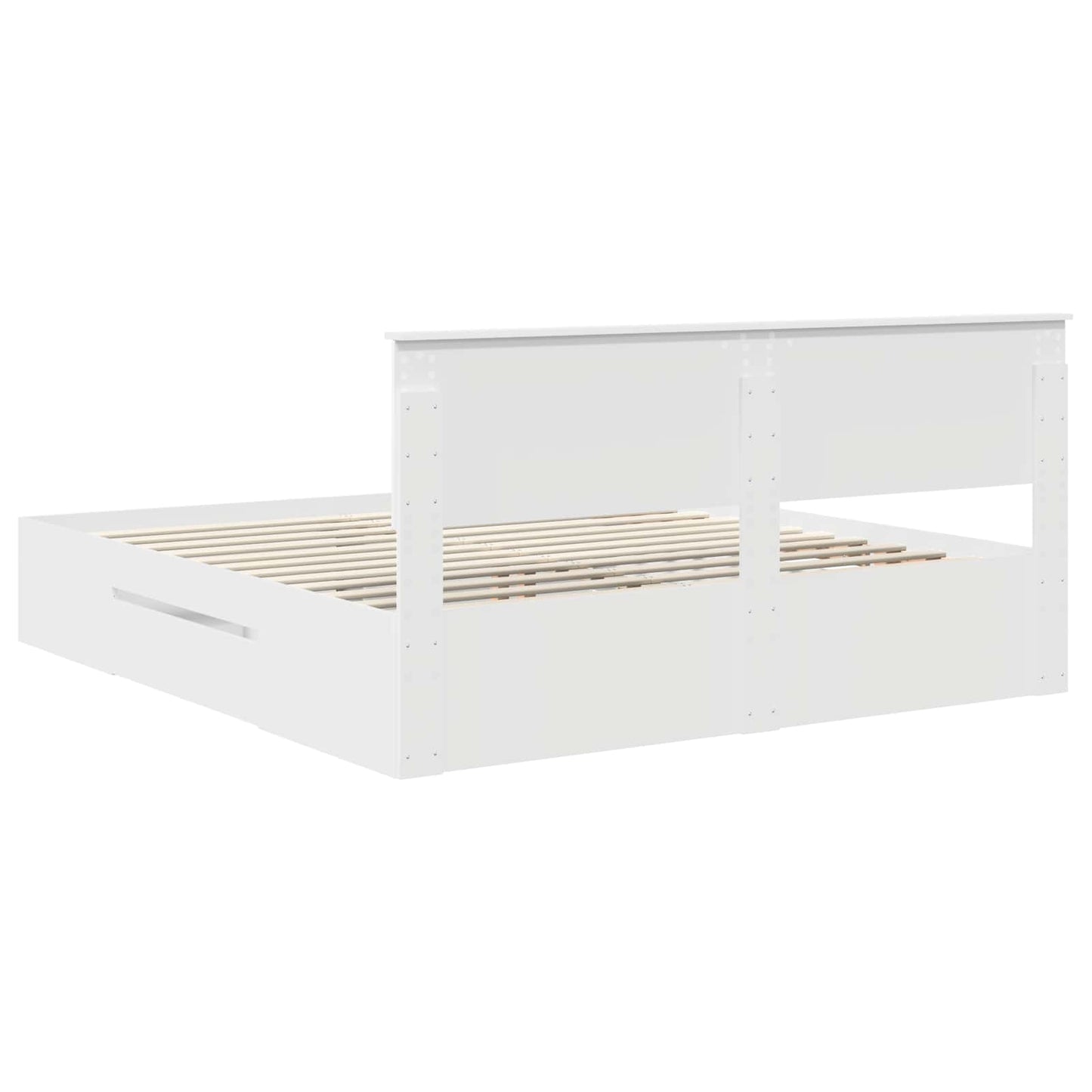 Struttura del letto Bianco 200 x 200 cm Legno multistrato | homemem39