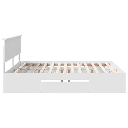 Struttura del letto Bianco 200 x 200 cm Legno multistrato