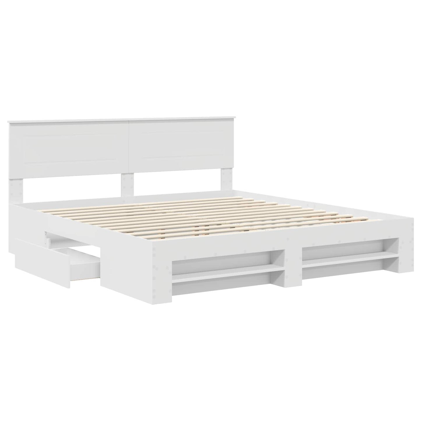 Struttura del letto Bianco 180 x 200 cm Legno multistrato
