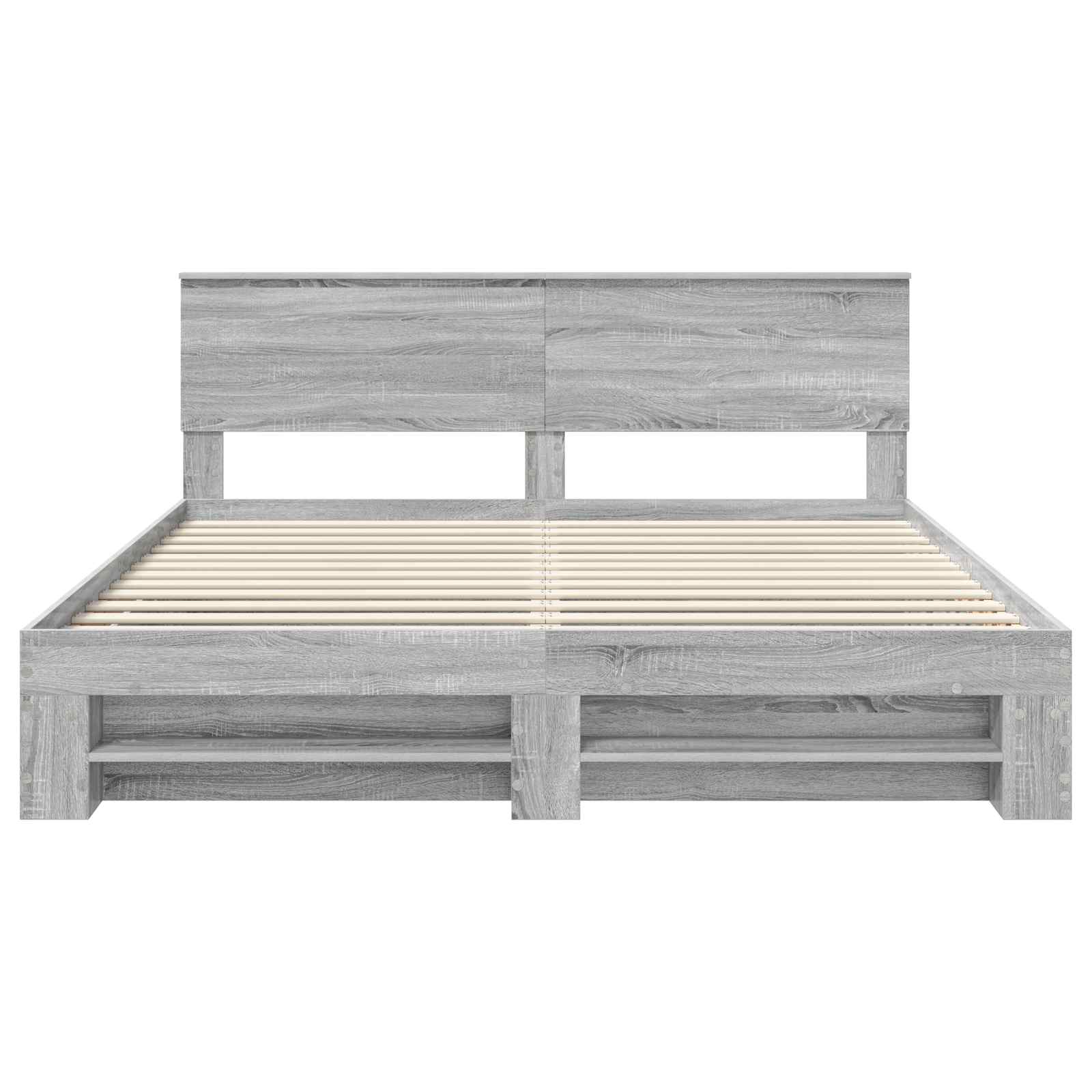 Struttura del letto con testiera Grigio Sonoma 180 x 200 cm | homemem39