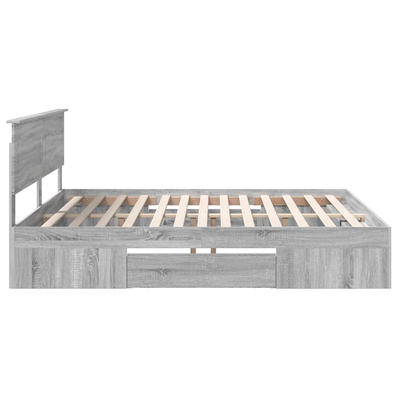 Struttura del letto con testiera Grigio Sonoma 180 x 200 cm | homemem39