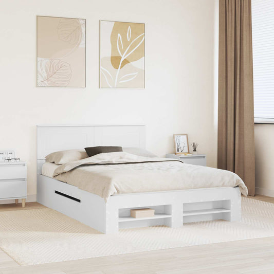 Struttura del letto Bianco 150 x 200 cm Legno multistrato