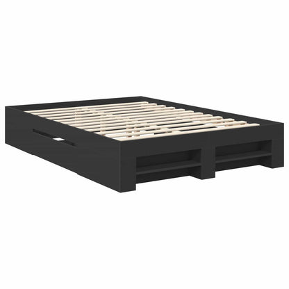Struttura del letto Nero 150 x 200 cm Legno multistrato
