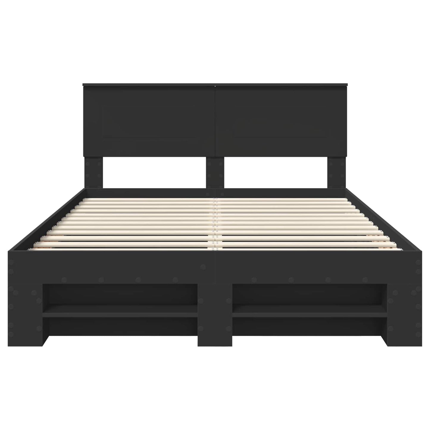 Struttura del letto Nero 150 x 200 cm Legno multistrato