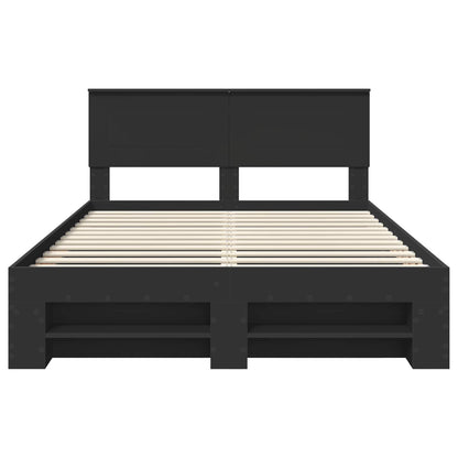 Struttura del letto Nero 150 x 200 cm Legno multistrato