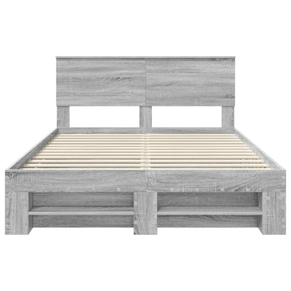 Struttura del letto con testiera Grigio Sonoma 150 x 200 cm