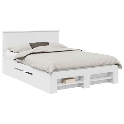 Struttura del letto Bianco 140 x 200 cm Legno multistrato