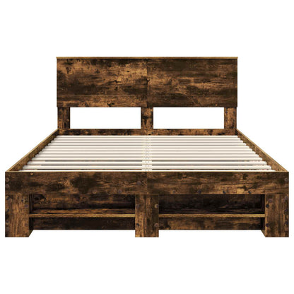 Struttura del letto Rovere fumé 140 x 200 cm Legno multistrato