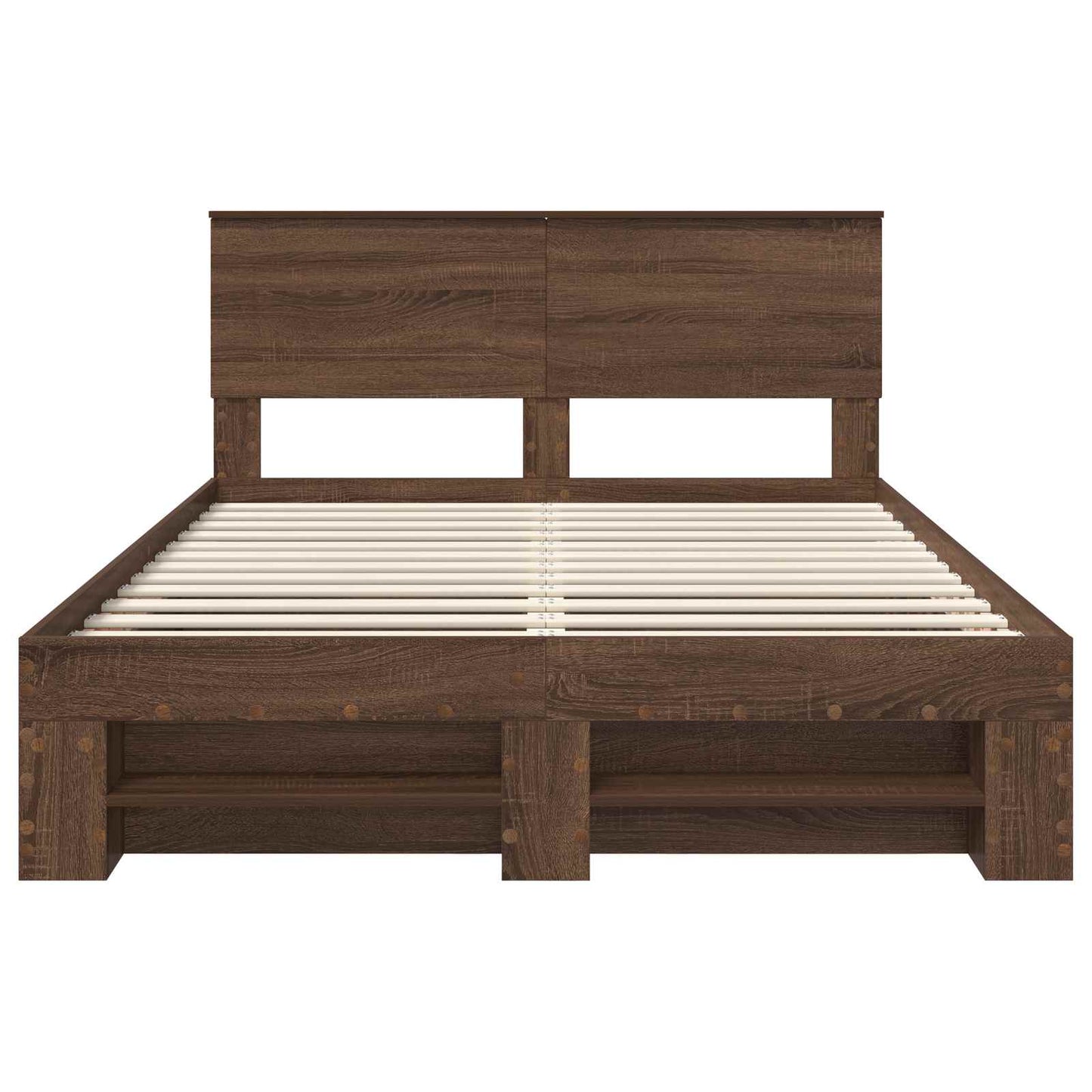 Struttura del letto con testiera Rovere Marrone 140 x 200 cm