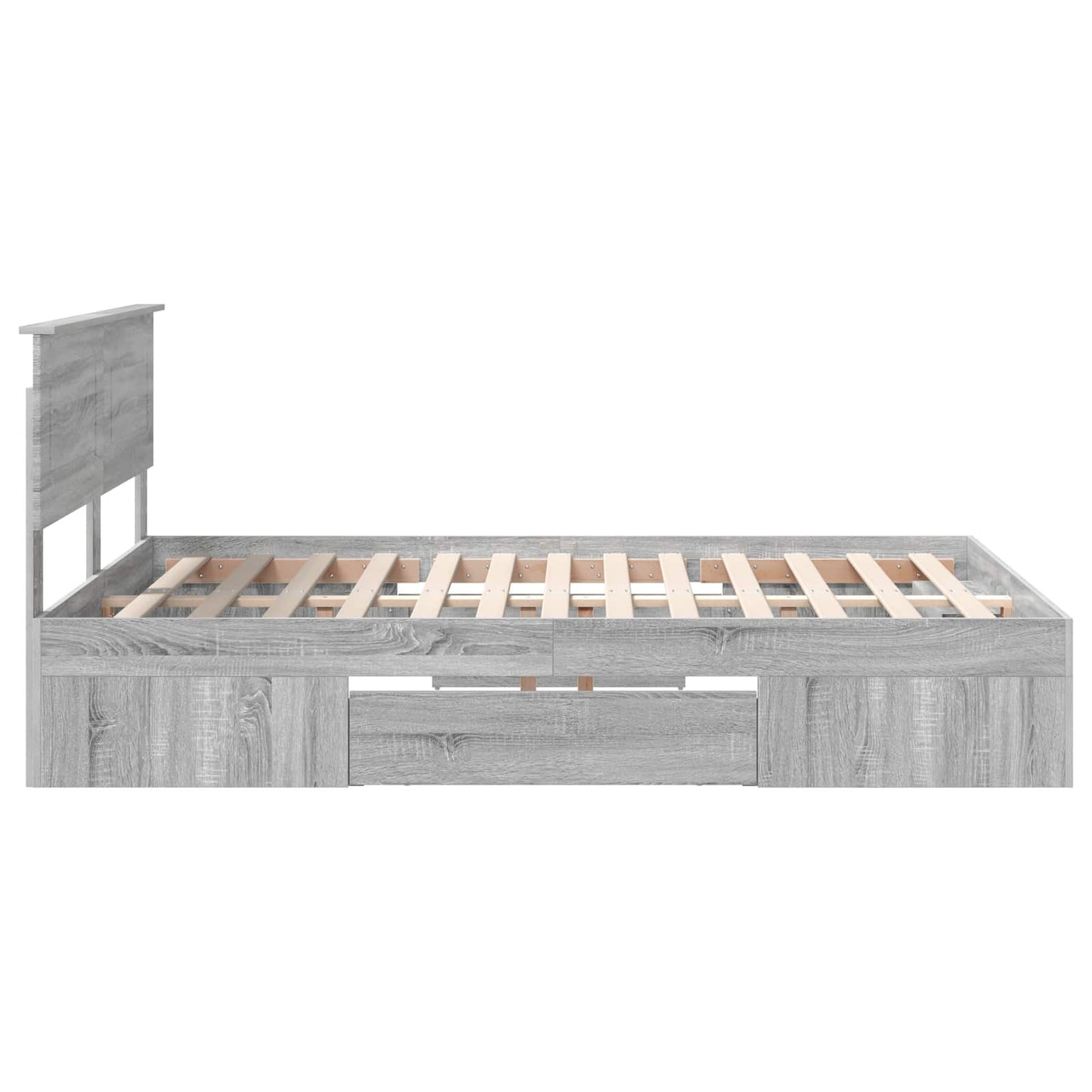 Struttura del letto con testiera Grigio Sonoma 140 x 200 cm