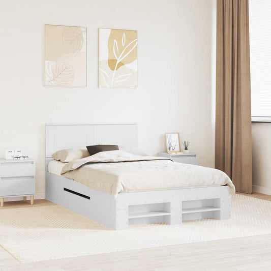 Struttura del letto Bianco 137 x 203 cm Legno multistrato