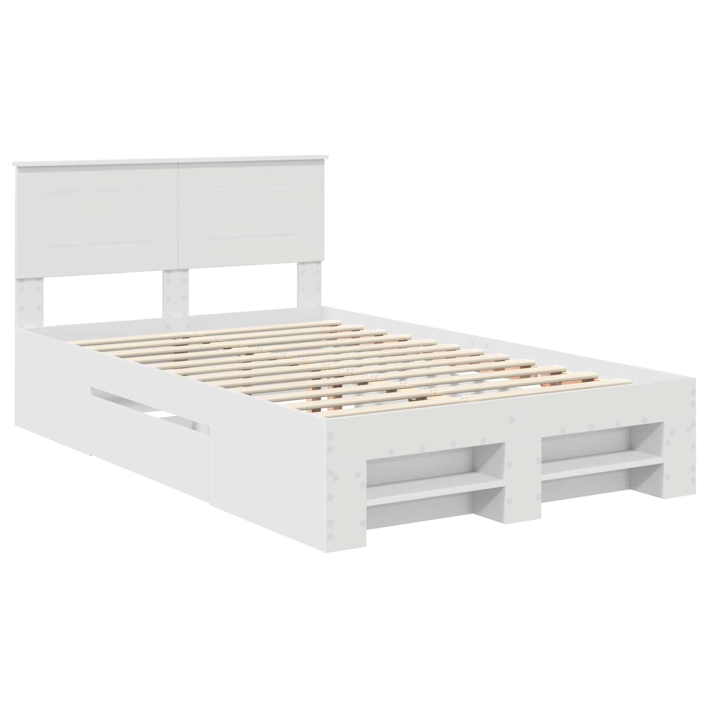 Struttura del letto Bianco 137 x 203 cm Legno multistrato