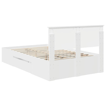 Struttura del letto Bianco 137 x 203 cm Legno multistrato | homemem39